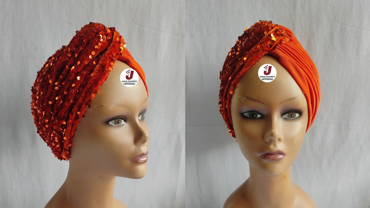Sequins Criss-cross Turban