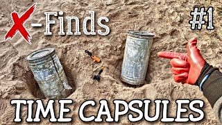 Two BIG TIME CAPSULES in one place! My Metal Detector found 2 incredible hidden finds from the past!