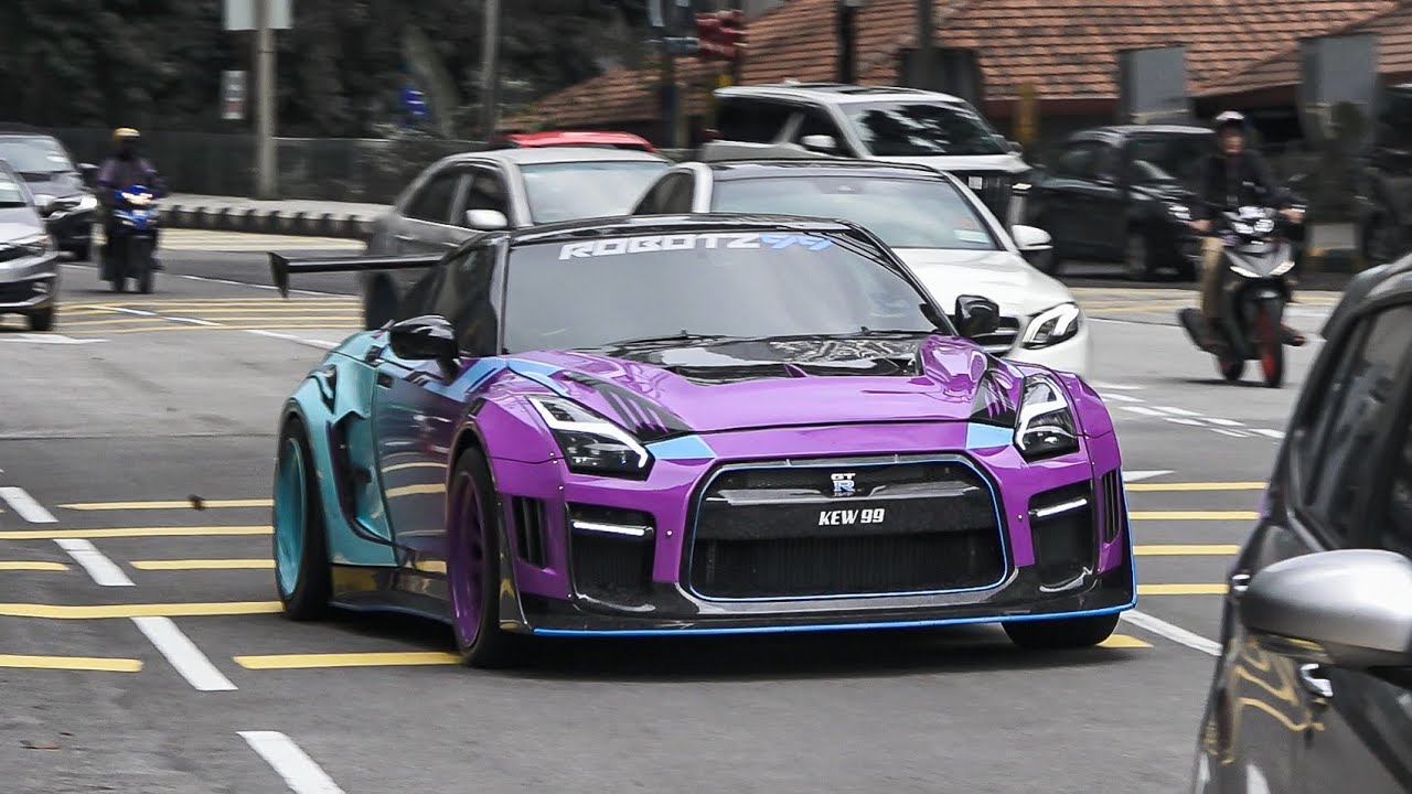 CRAZIEST LIBERTY WALK NISSAN GTR R35 自由に歩く| SUPERCARS in