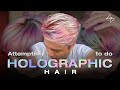 Attempting to do HOLOGRAPHIC HAIR! | Hair Color Experimentation