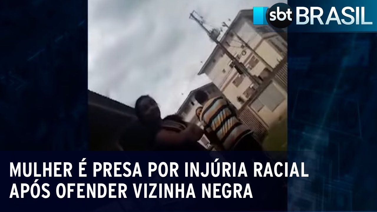 Mulher é presa por injúria racial após ofender vizinha negra | SBT Brasil (15/11/22)