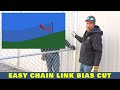 How To Easily Bias Cut Chain Link Fence | Terminating An Uphill Or Downhill Run