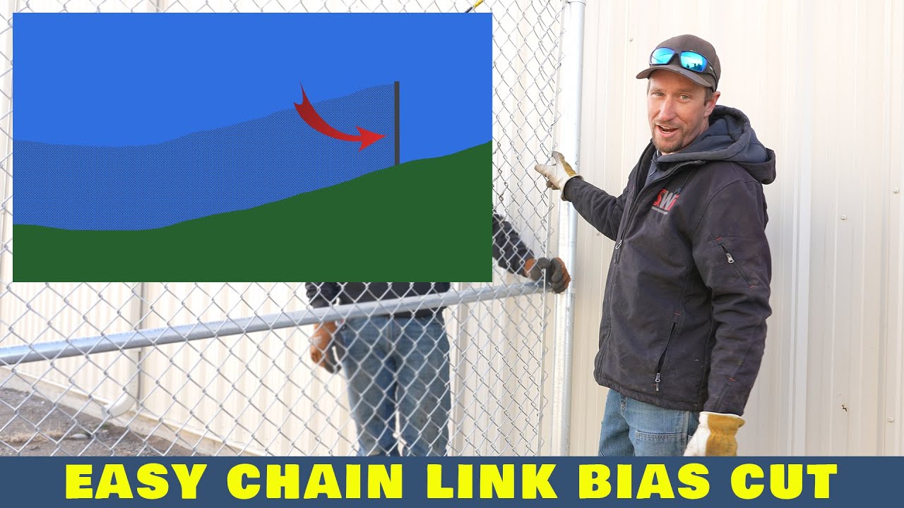 How To Easily Bias Cut Chain Link Fence Terminating An Uphill Or how-to-easily-bias-cut-chain-link-fence-terminating-an-uphill-or