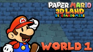 Paper Mario 3D Land - World 1 Gameplay