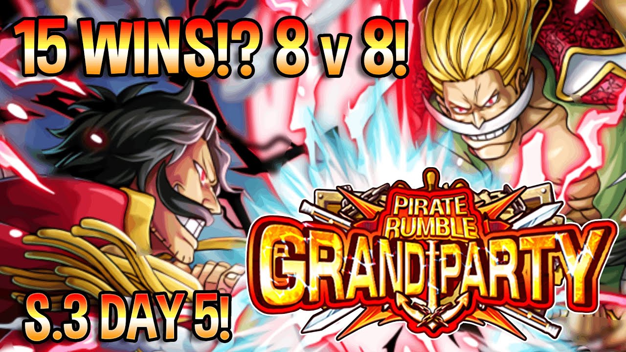 [OPTC] CRAZY WHALE FIGHTS! GRAND PARTY SEASON 3! DAY 5! トレクル Ep: Woger! The New Kings of GP?!