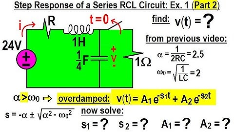 Electrical Engineering: Ch 9: 2nd Order Circuits (46 of 76) Step Response of a RCL Circuit: Ex 1 P2