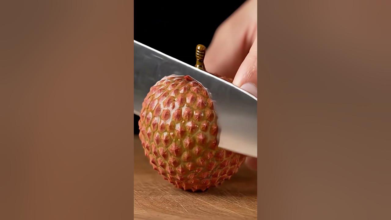 Cutting Glass Lychee 🥝 | Satisfying ASMR Sounds #shorts