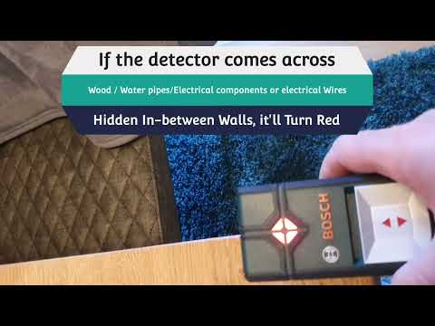 Using a BOSCH truvo Detector, to put up Kitchen shelves