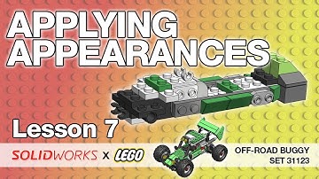 Lesson 7 - Applying Appearances - SolidWorks Tutorial: LEGO Off-Road Buggy