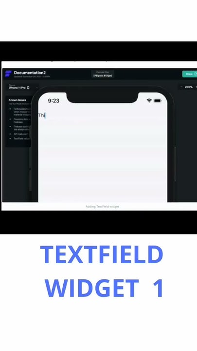FLUTTERFLOW TEXTFIELD WIDGET 1 #flutterflow #videotutorial #shorts ...