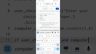 Rock paper scissors game in python!#python #coding #ifcondition #rock_paper_scissor_game #games