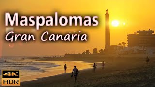 The wonderful beach of Maspalomas / Gran Canaria, Spain / 4K HDR