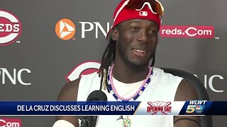 Elly De La Cruz working to break language barrier in second MLB season