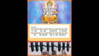 Ganesh Sharanam - Chanting &  Notations  harmonium meditation ganesha ganapathi