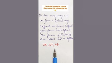 #Circular Permutations#CBSE Class 11th & 12th Maths#All Competitive Exams#short#shorts