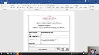 PRACTICAL WORK 6 communication system fundamentals