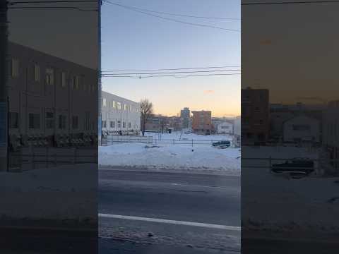 Sunset in Sapporo, Japan - January 18, 2025