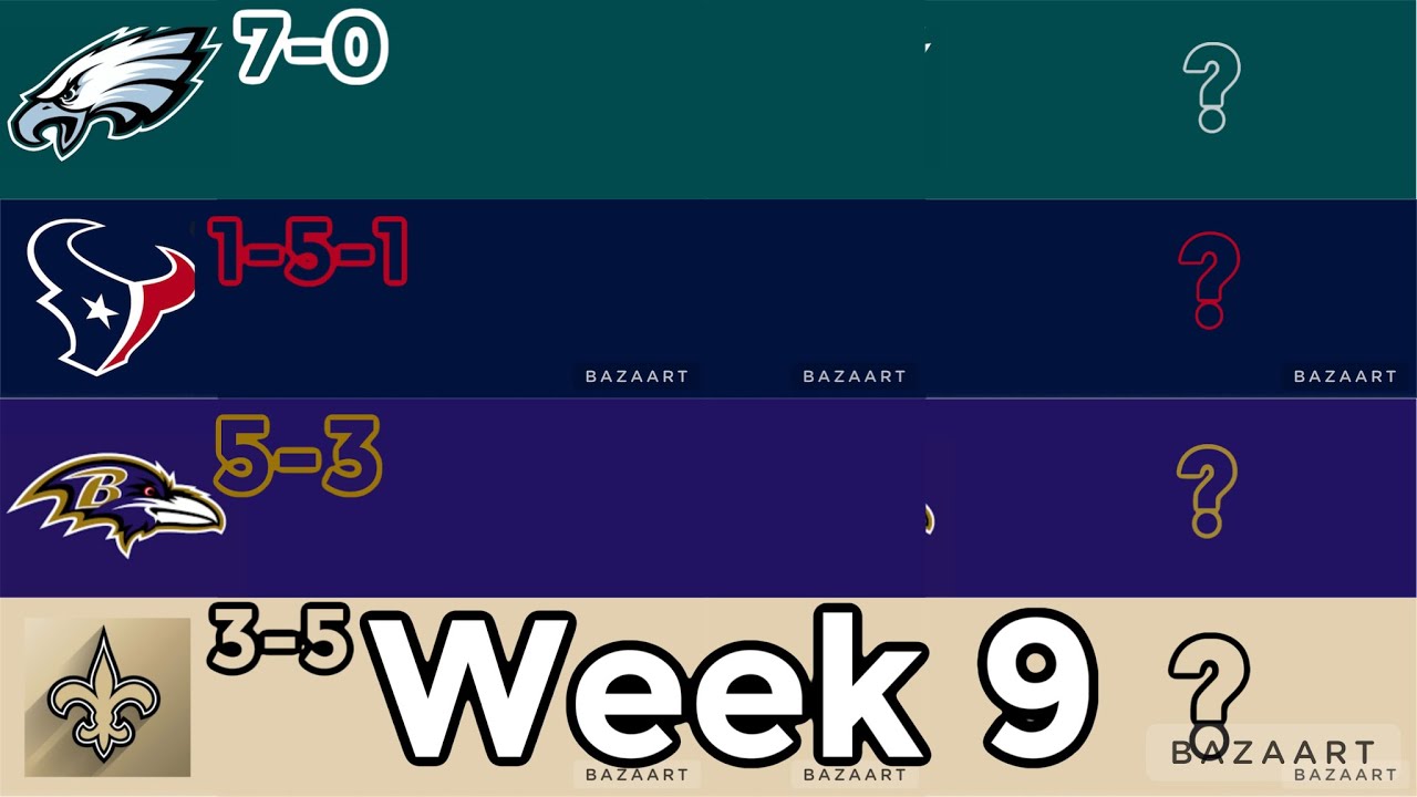 NFL Week 9 picks and Prediction YouTube