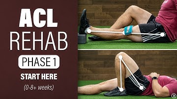 ACL Rehab: Phase 1 | 0 To 8+ Weeks (Education | Strengthening & Range of Motion Exercises | Walking)