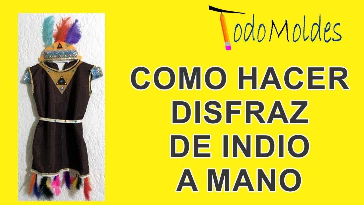 Disfraz indio a mano - YouTube