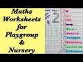 Maths Worksheets for Playgroup and Nursery || DIY Maths worksheets