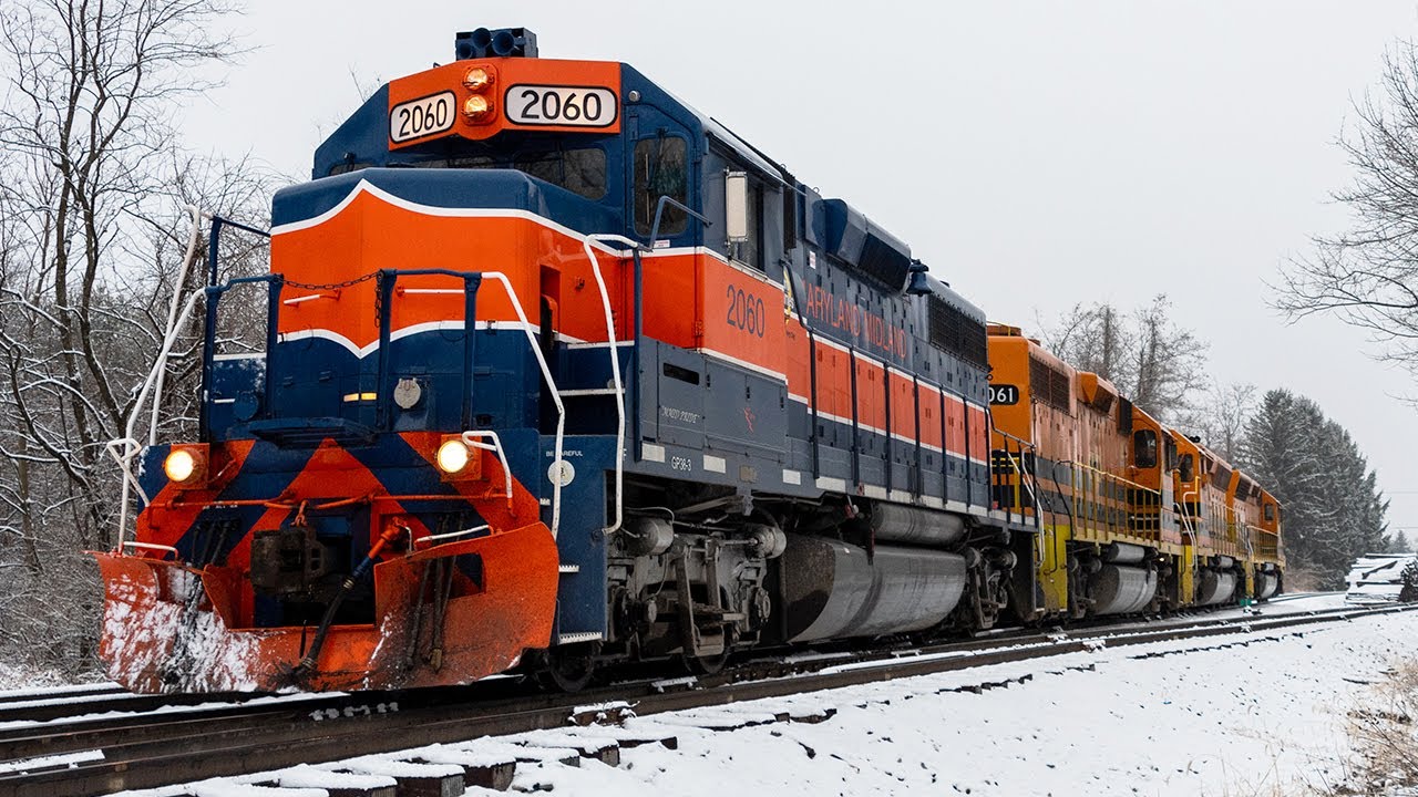 Maryland Midland: Snow Storm on the Western Maryland - YouTube