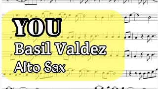 You by Basil Valdez Alto Sax Sheet Music Backing Track Play Along Partitura