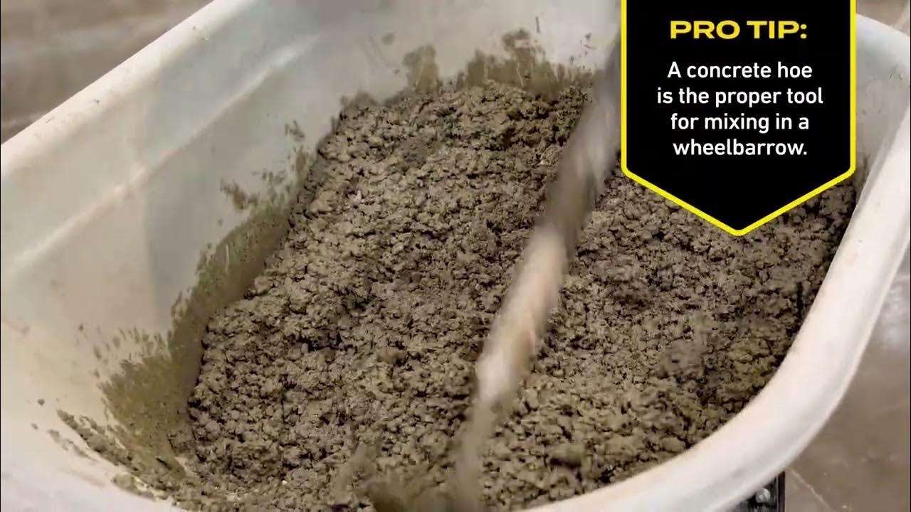 Pro Tips How to Mix Concrete In A Wheelbarrow Concrete 101 DIY