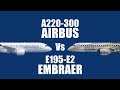 AIRBUS A220-300 vs  EMBRAER  E195-E2.! Which one is the best ?