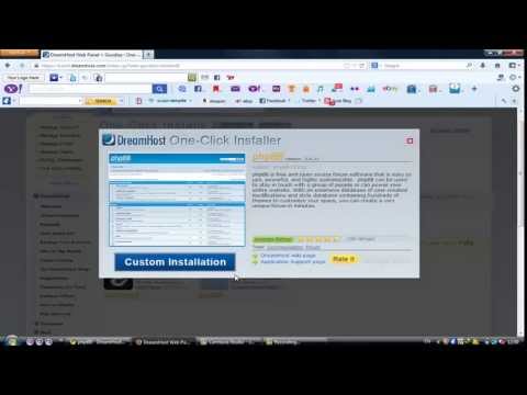 PhpBB Dreamhost One Click install