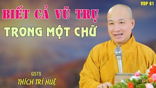 Vũ Trụ Gói Gọn Trong Một Chữ Ai Hiểu Chữ Này Là biết Tất Cả - Cực hay. Thầy Thích Trí Huệ VDP 61