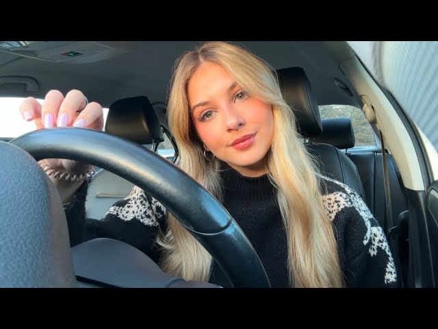 ASMR Tapping and Whispering In My Car 🩷 Scratching and Rambling