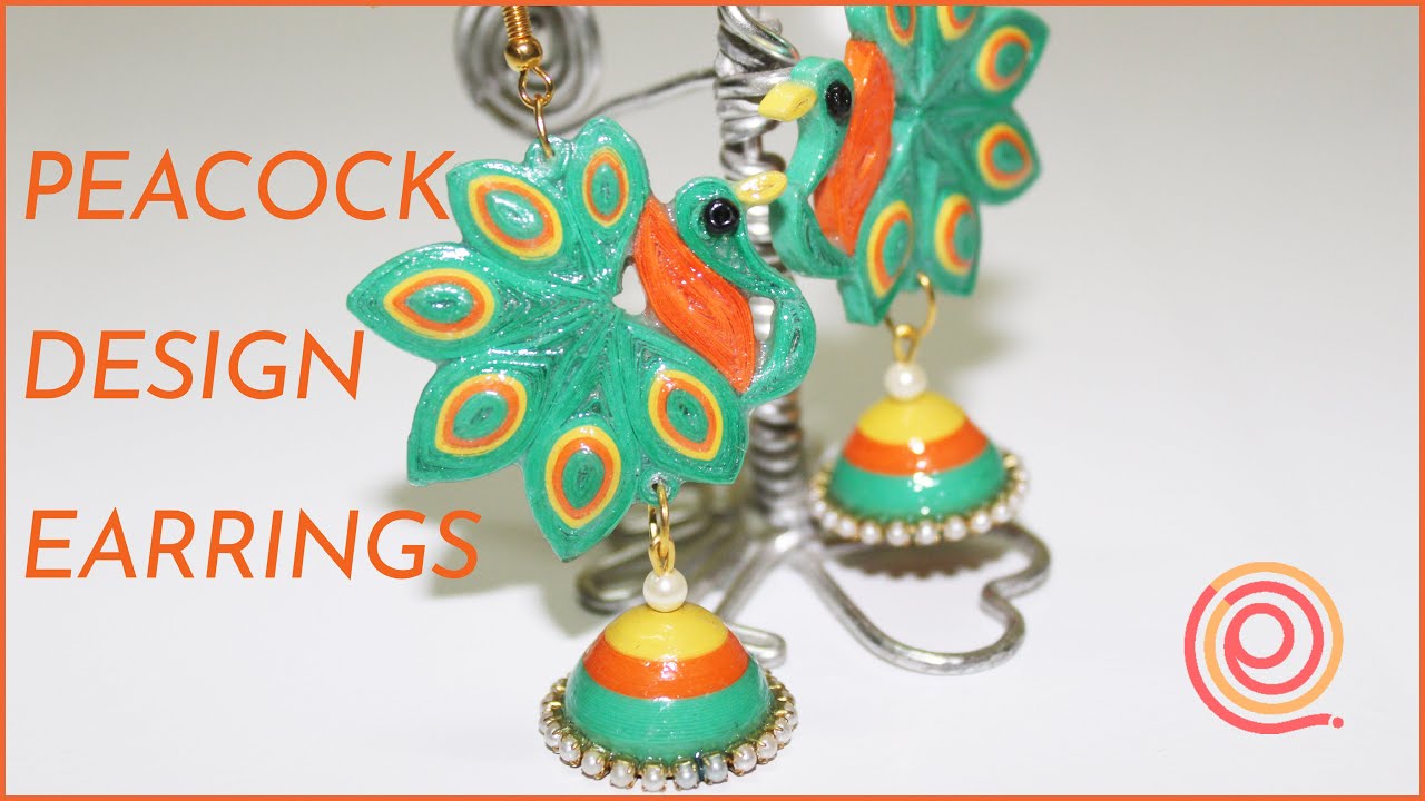 Abstract Peacock Earrings embroidery design for Vinyl and Leather – Designs  By Babymoon