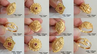 Light Weight Daily Use 22Ct Hallmark D Ring Designs 2025 With Weight & Price Latest D Ring