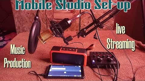 How to Connect V8 sound card and Bm800 condenser Mic to phone. Fl Studio Mobile and bandlab Mobile