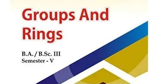 groups and Rings Chapter 4 and 5 solution exercise 5.1 half #bsc #mdu 5th semester maths