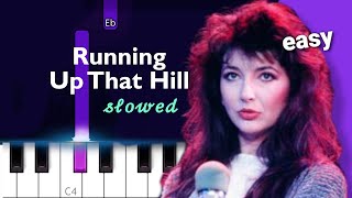 Kate Bush - Running Up That Hill ~  SLOWED EASY PIANO TUTORIAL