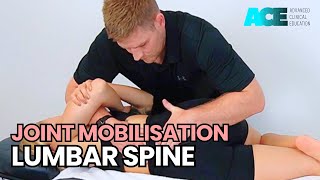 Lumbar spine joint mobilisation