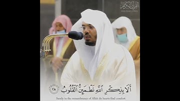 الَّذِينَ آمَنُوا وَتَطْمَئِنُّ قُلُوبُهُم بِذِكْرِ اللَّهِ تلاوة إبداعية للشيخ ياسر الدوسري
