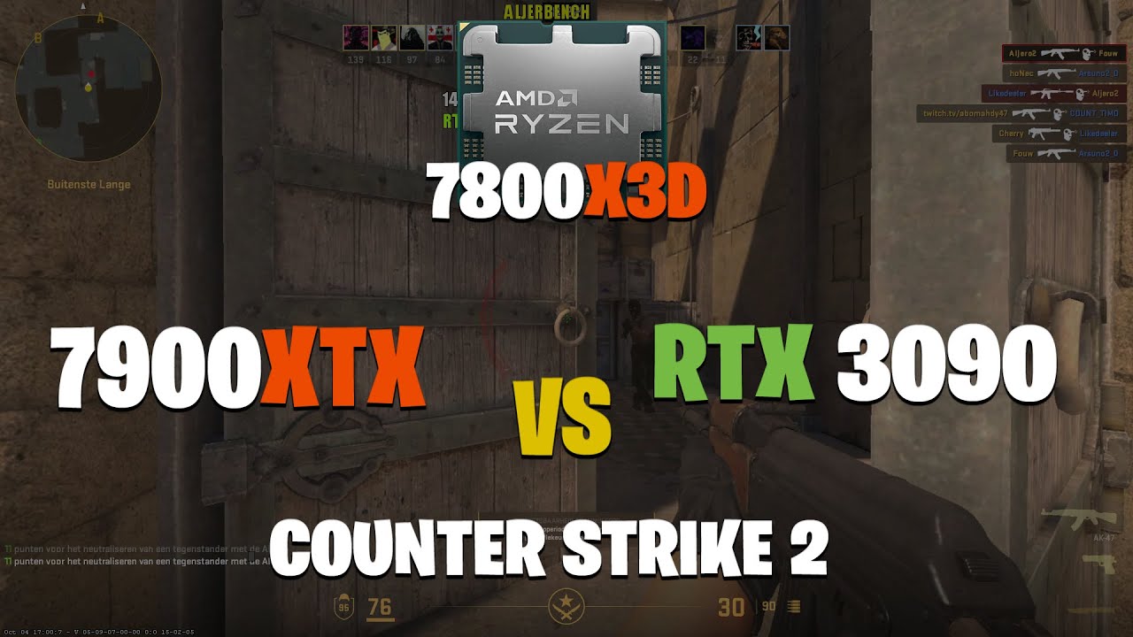 RTX 3090 VS 7900XTX | Counter Strike 2 | 7800X3D