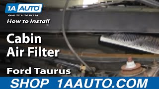 How to Replace Cabin Air Filter 9609 Ford Taurus