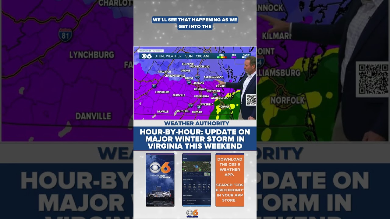 HOUR-BY-HOUR: Update on major winter storm in Virginia this weekend