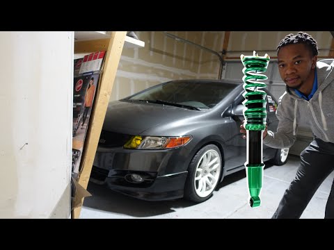 Installing coilovers for the first time - Tein Flex Z - Honda Civic Si FG2 (2009)