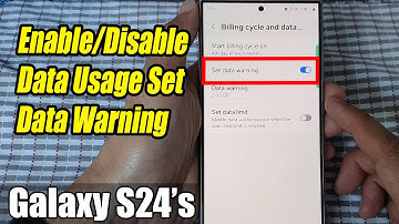 Galaxy S24/S24+/Ultra: How to Enable/Disable Data Usage Set Data Warning