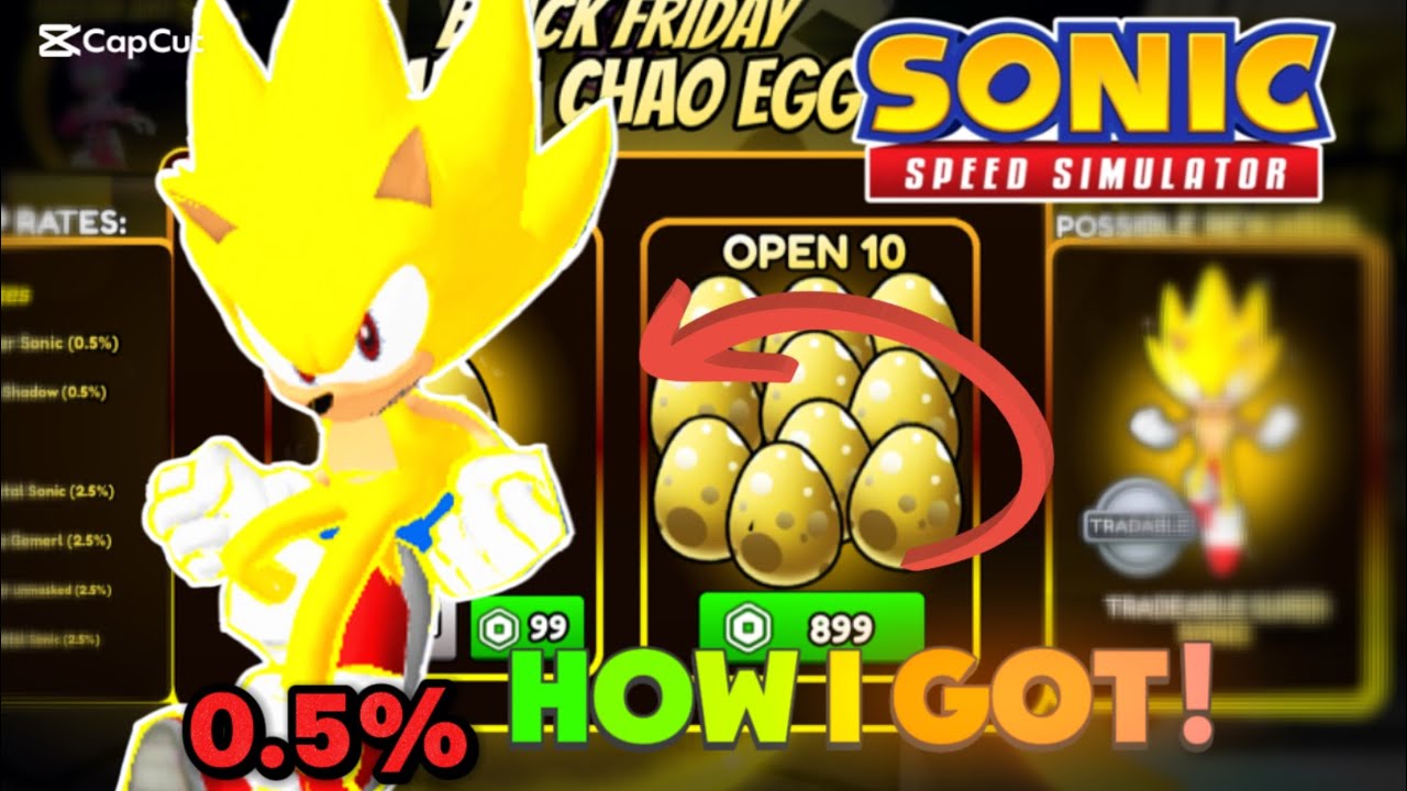I got 0.5% tradable super sonic 🤯 | sonic speed simulator ￼| 