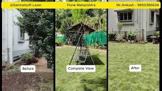 Lawn Yard Renovation Before After View #samratsoftLawn #LawnIndia