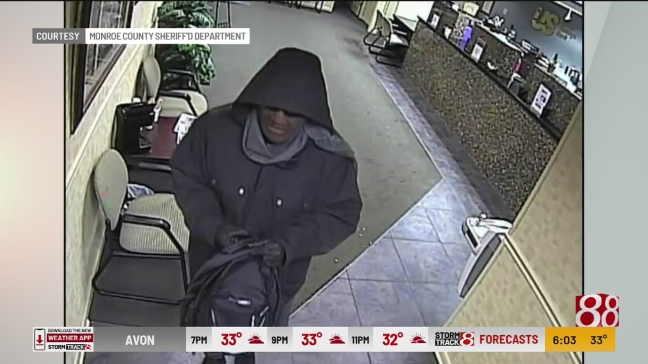 Monroe County sheriff seeks help to ID bank robbery suspect - YouTube