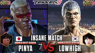 Tekken 8 ▰ PINYA 🇯🇵 (Raven) Vs LOWHIGH 🇰🇷 (Bryan) ▰ High Level Matches!