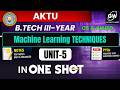 Machine Learning Technicques Unit-5- One Shot I Gateway Classes I AKTU