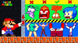 Super Mario Bros. but Team Inside Out 2 BODY SWAP Challenge | Game Animation